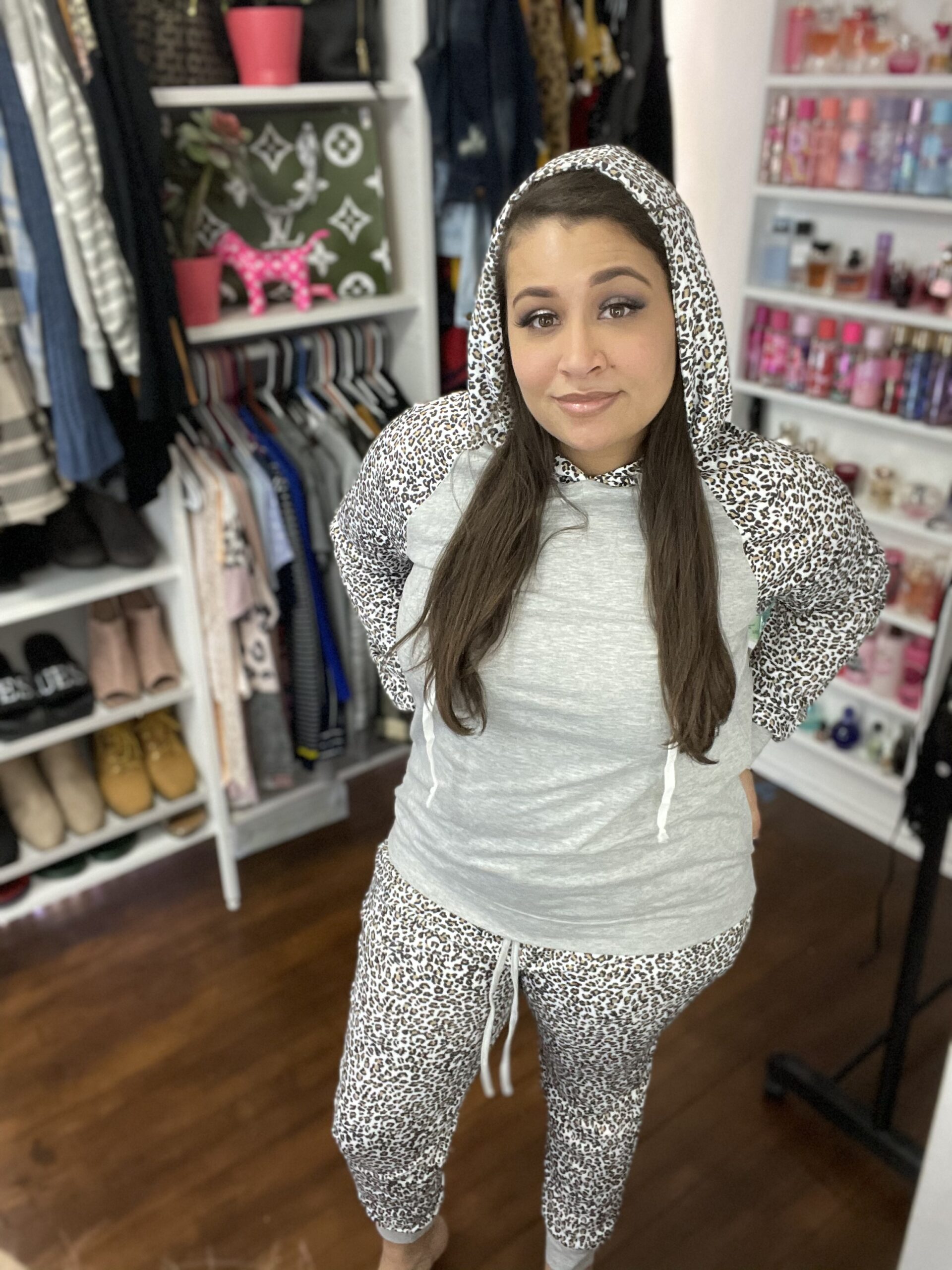 Leopard Hoodie and Jogger Set